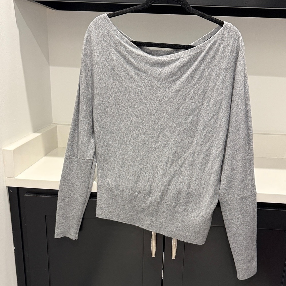 Express Gray Boat Neck Dolman Sleeve Sweater | Size M